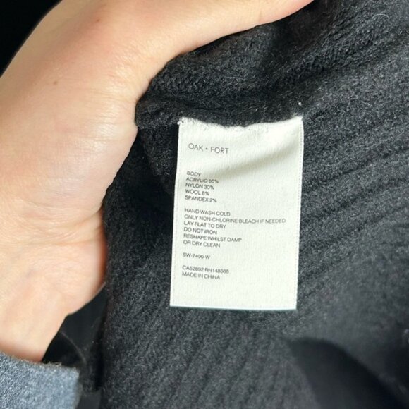 Oak + Fort Oversized Ribbed Turtleneck Sweater - Picture 6 of 6